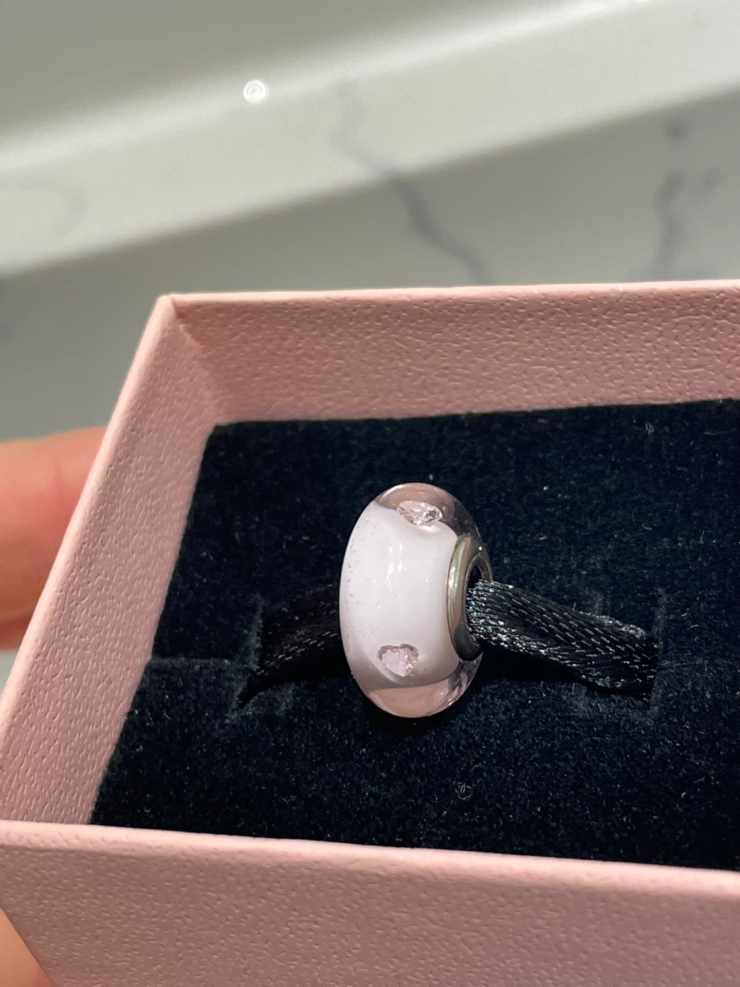 Pandora pink murano charm - photo 3