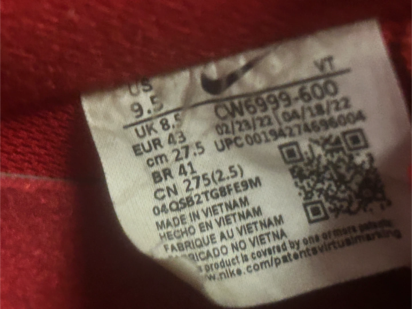 Nike Air Force 1 Red Size 9.5 - photo 2
