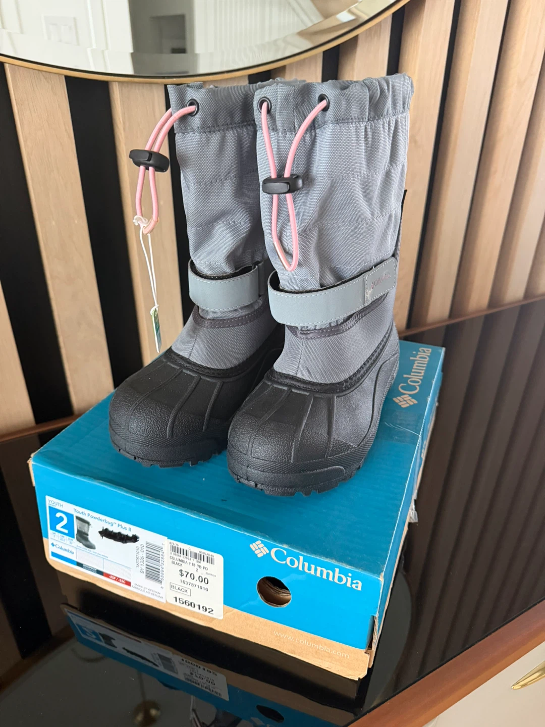 Columbia Youth Powderbug Plus II Snow Boots - Size 2