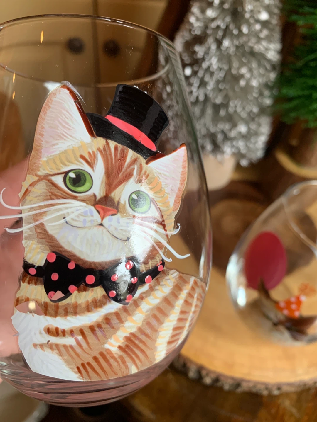 Cat Stemless Wine Glasses-Pier One - photo 5