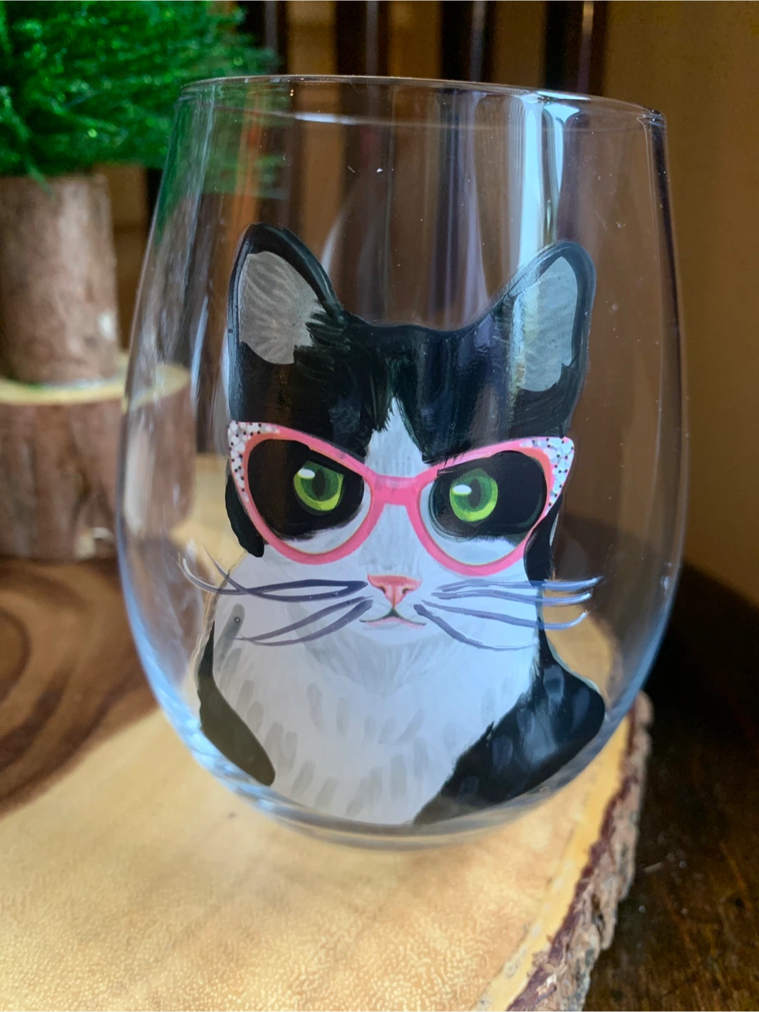 Cat Stemless Wine Glasses-Pier One - photo 2