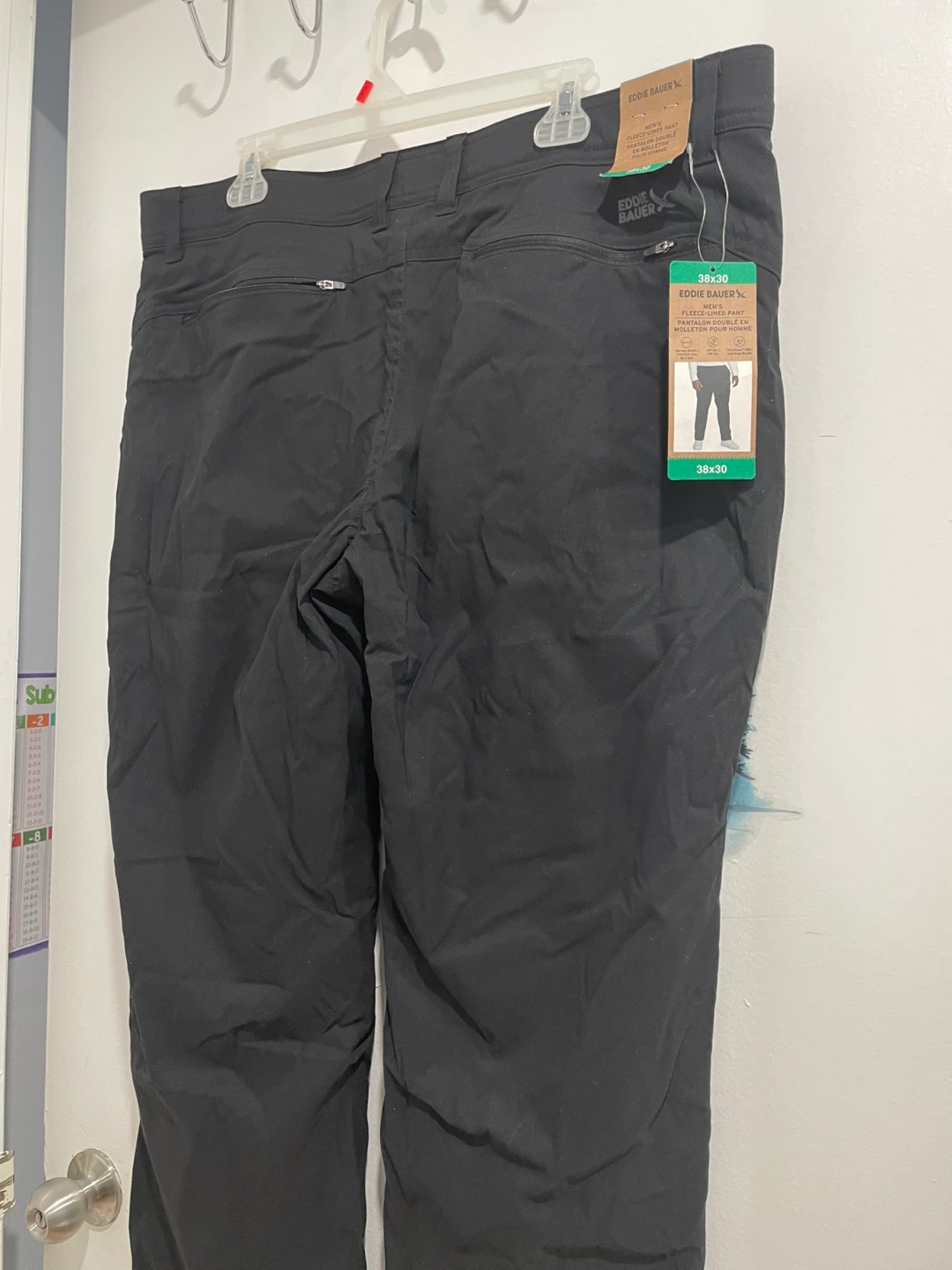 Eddie Bauer Fleece-Lined Pant 38x30 - New with Tags
