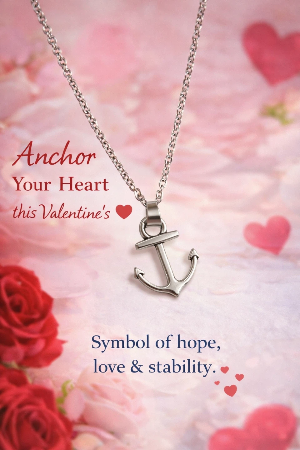 Anchor Pendant Necklace - 20 Inch Chain
