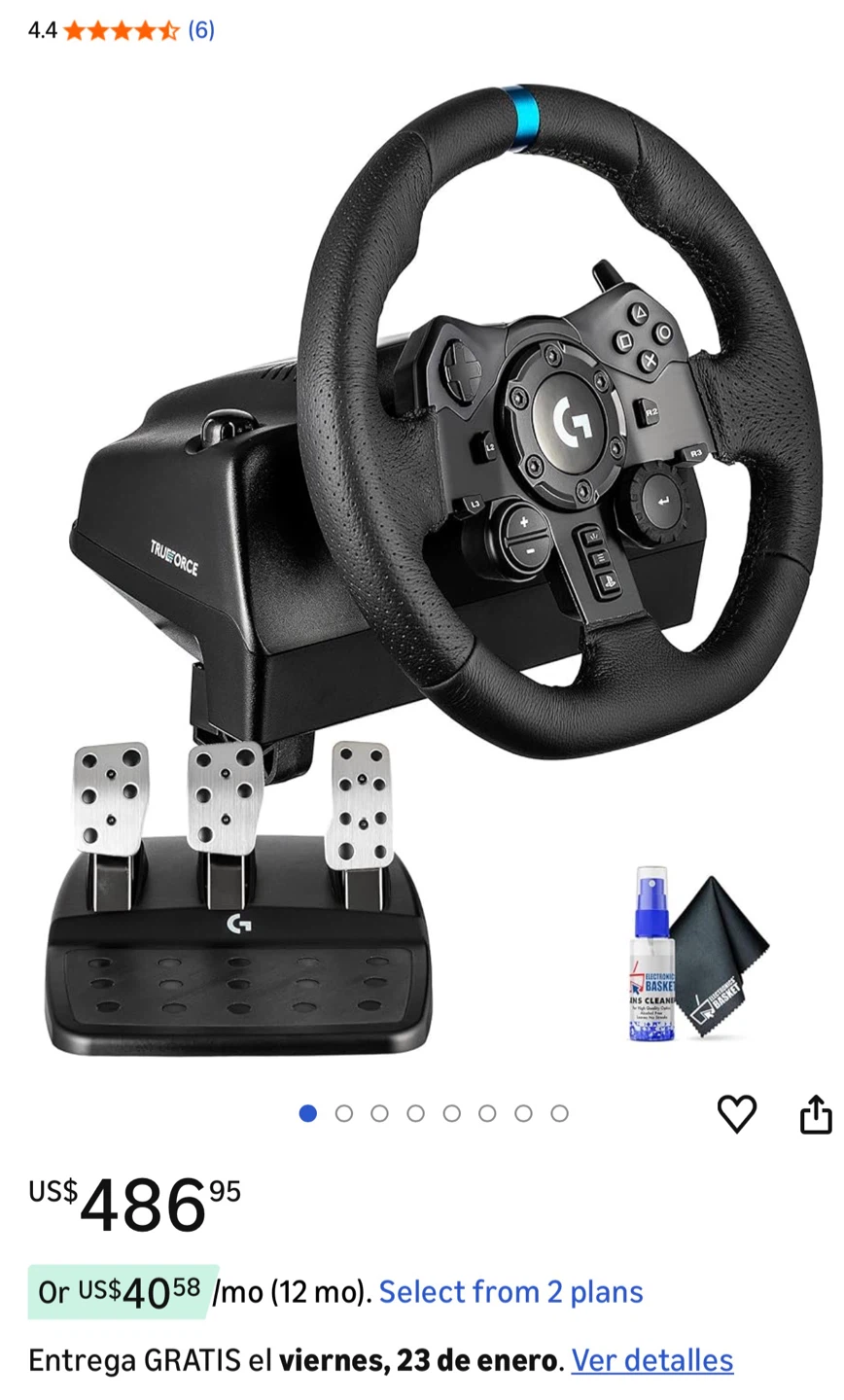 Logitech G923 Racing Wheel & Pedals - photo 3