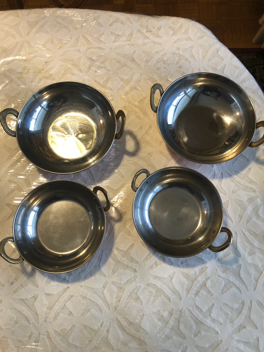 Set of 4 Copper/Stainless Steel Serving Bowls - photo 3