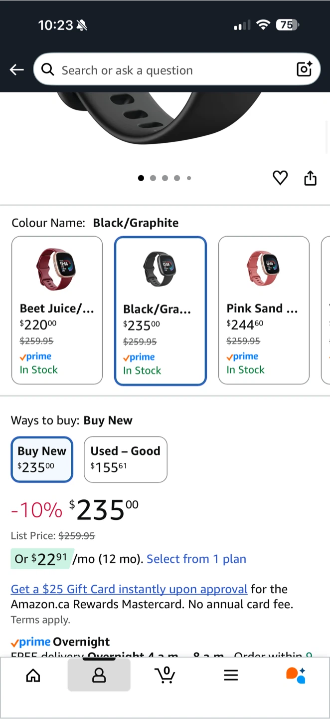 Fitbit Versa 4 Black/Graphite Smartwatch - photo 4