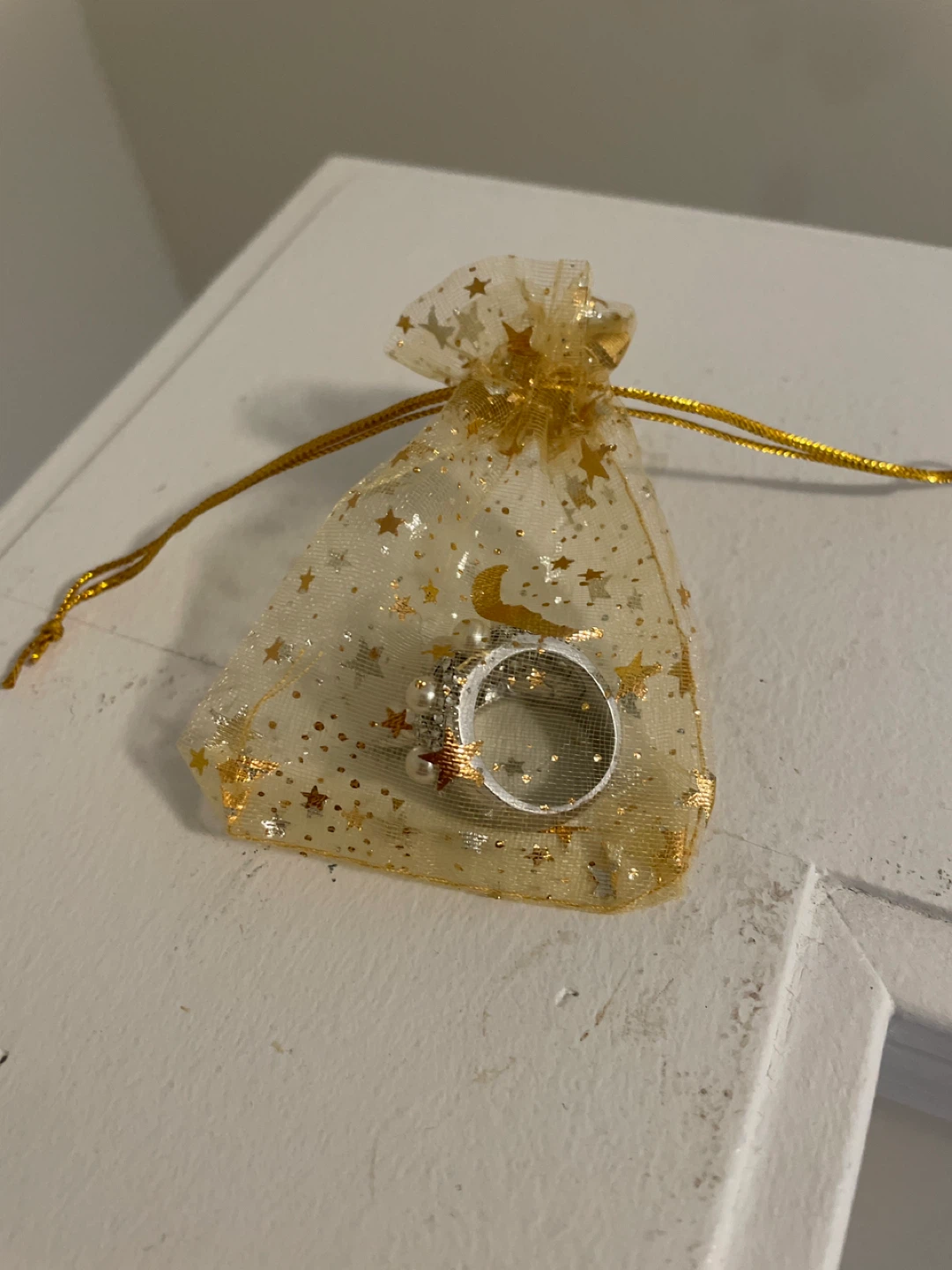 Pearl and Rhinestone Statement Ring - photo 4