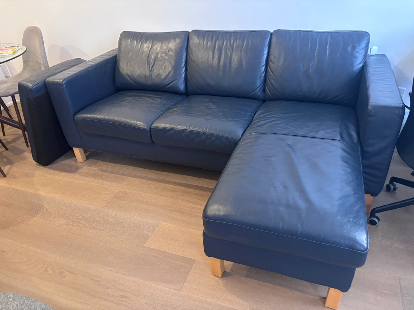 Leather Sofa - Blue