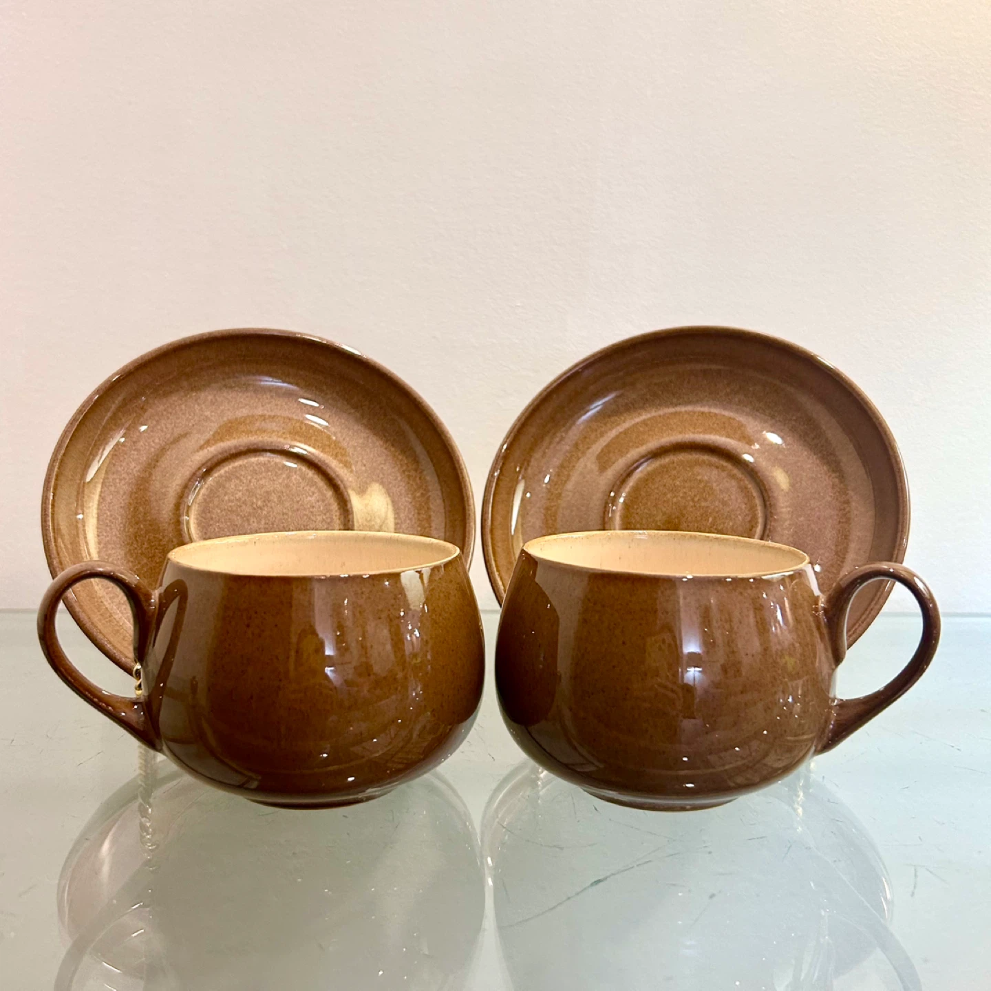 Denby England Brown Glazed Cup & Saucer Pair, c.1970s - photo 2