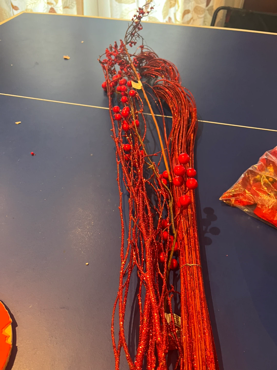 Red Glitter Berry Branches - photo 4