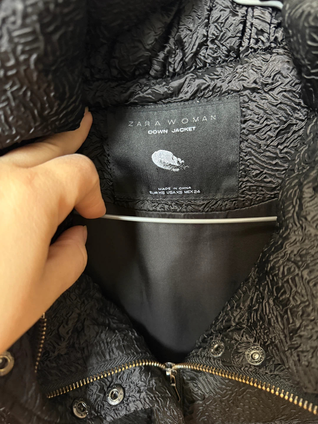 Zara Woman Down Jacket - Black, XS - photo 4