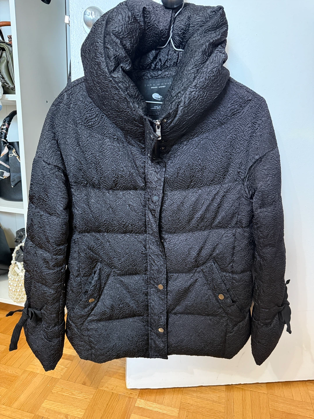 Zara Woman Down Jacket - Black, XS