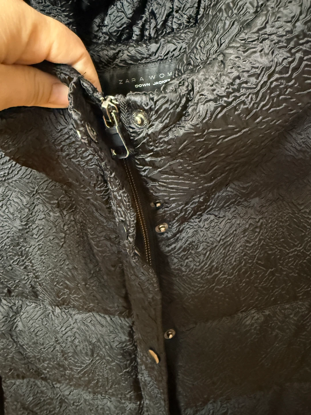 Zara Woman Down Jacket - Black, XS - photo 3