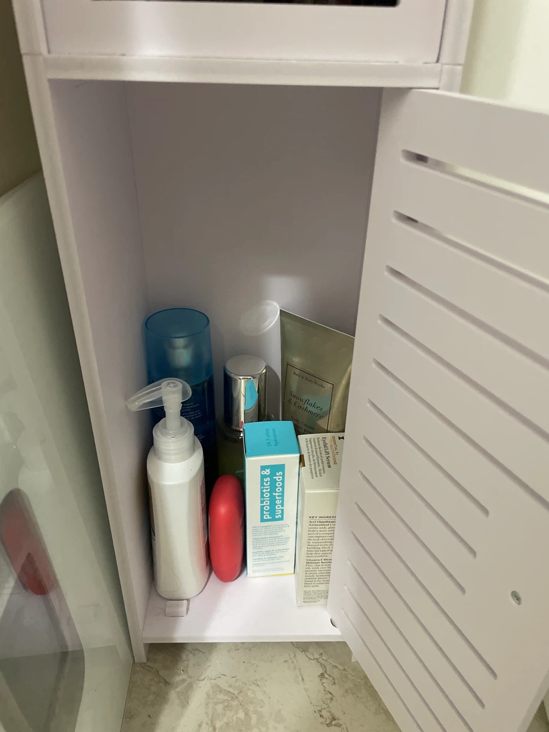🥕 Small White Bathroom Storage Cabinet - photo 3