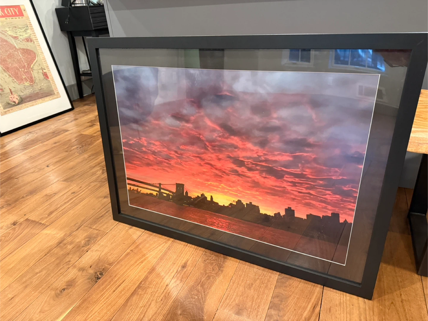 Framed Brooklyn Bridge at Sunrise