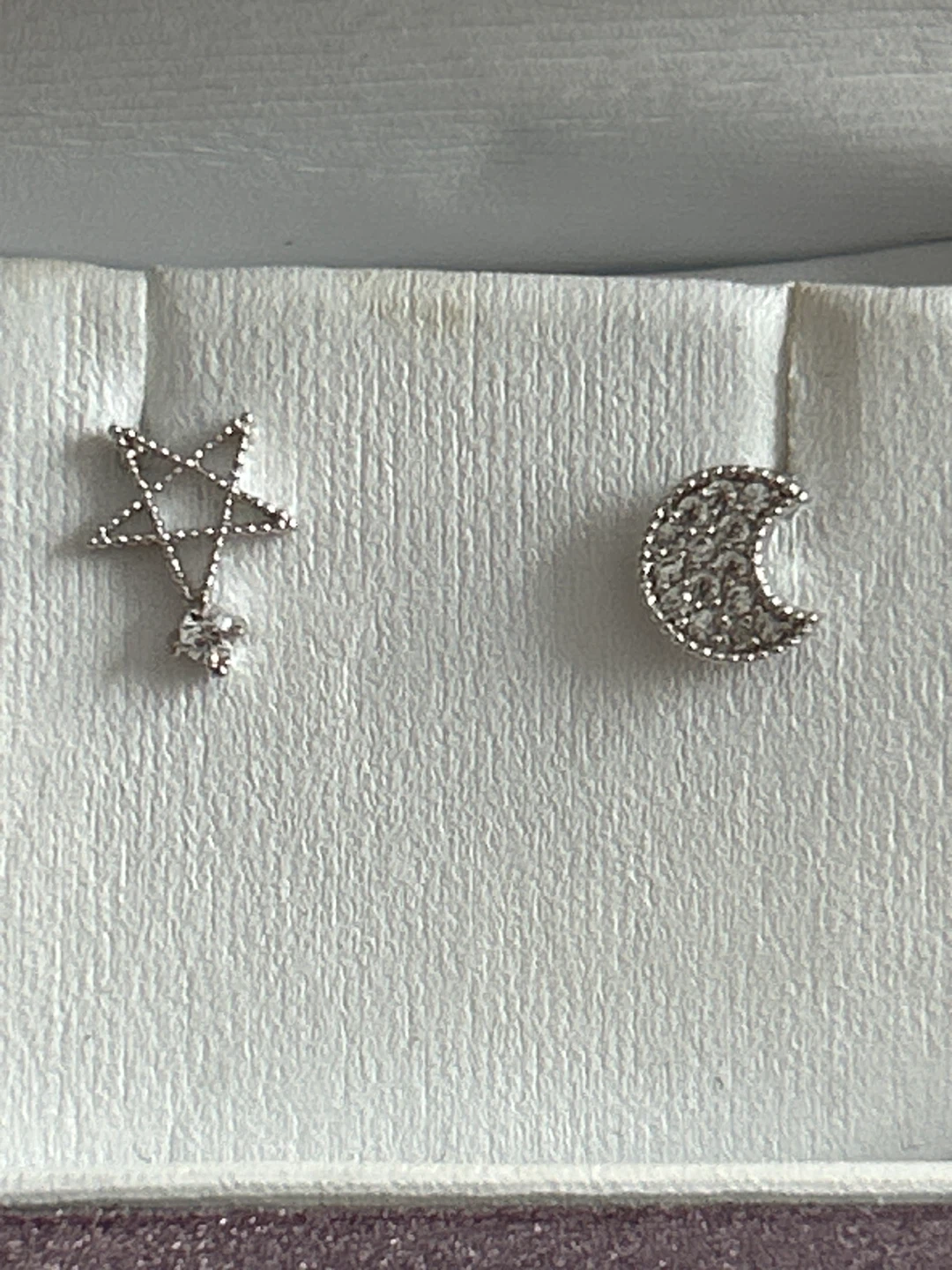 She Has Sterling Silver Moon & Star Earrings - photo 5
