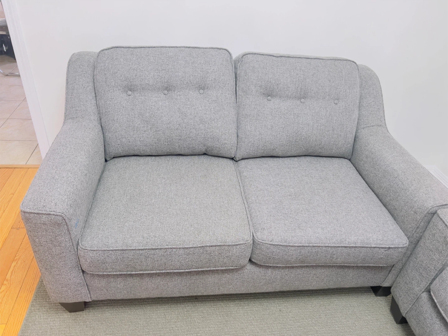Grey Fabric Sofa Set - photo 4