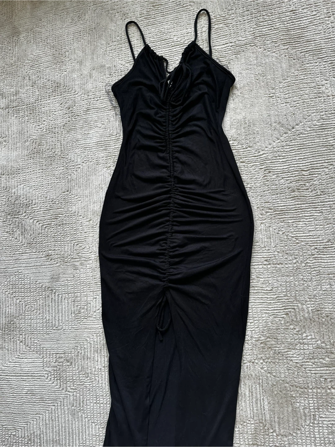 Black Ruched Bodycon Dress - photo 2