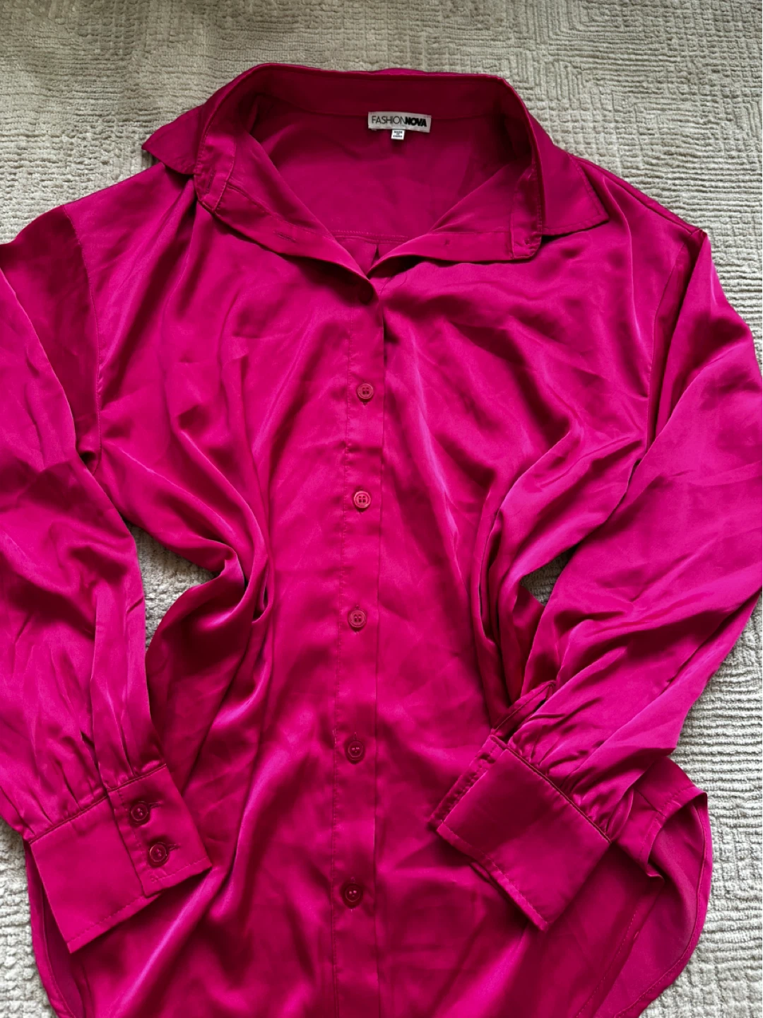 Fashion Nova Pink Button-Up Shirt - photo 2