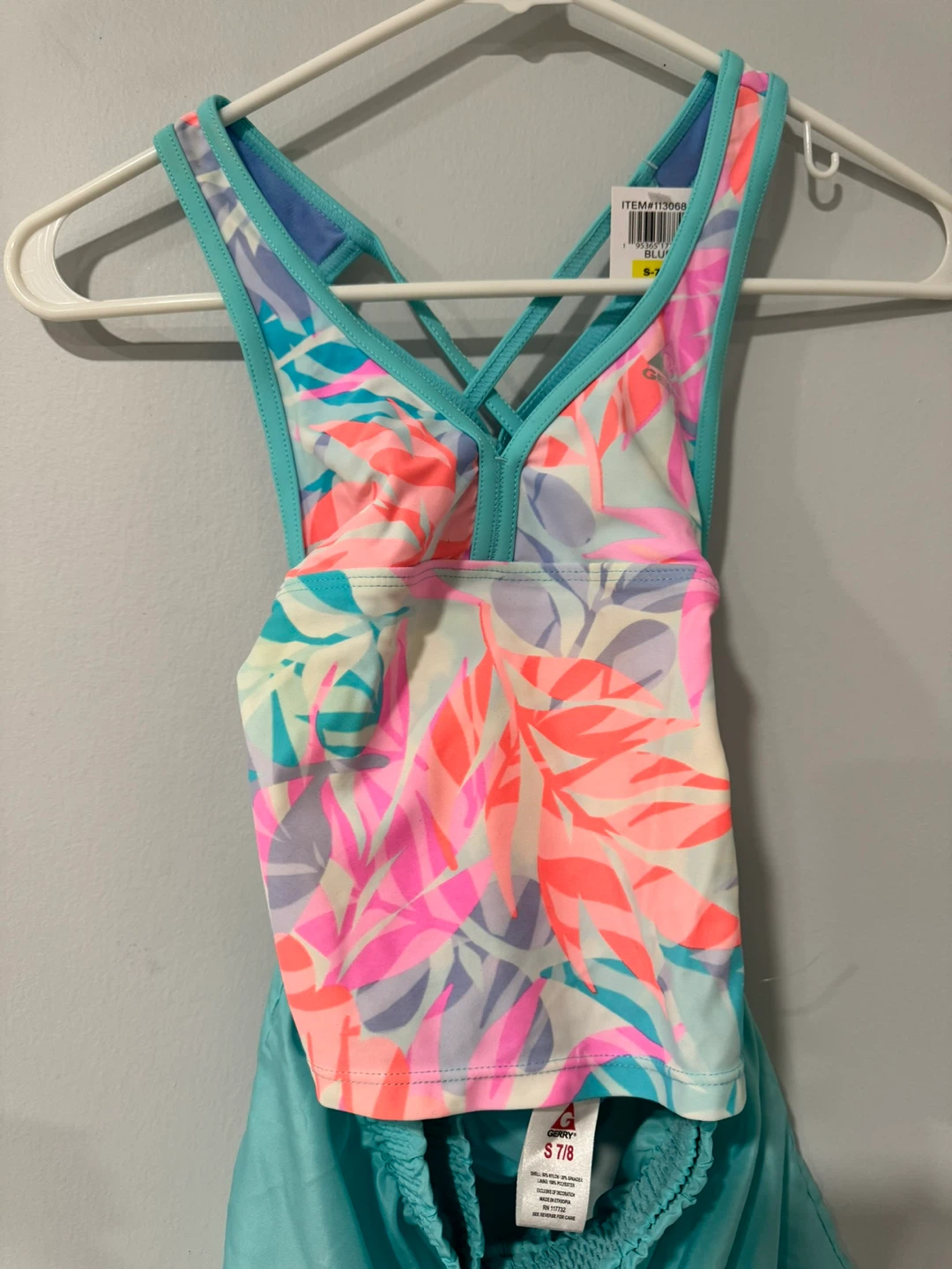 Reebok Girls' Swimsuit Set - Size S 7/8 - Blue - photo 4