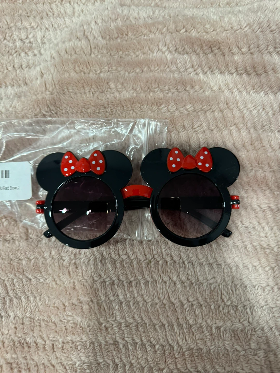 New Kids Minnie Mouse Sunglasses - Black/Red Bows