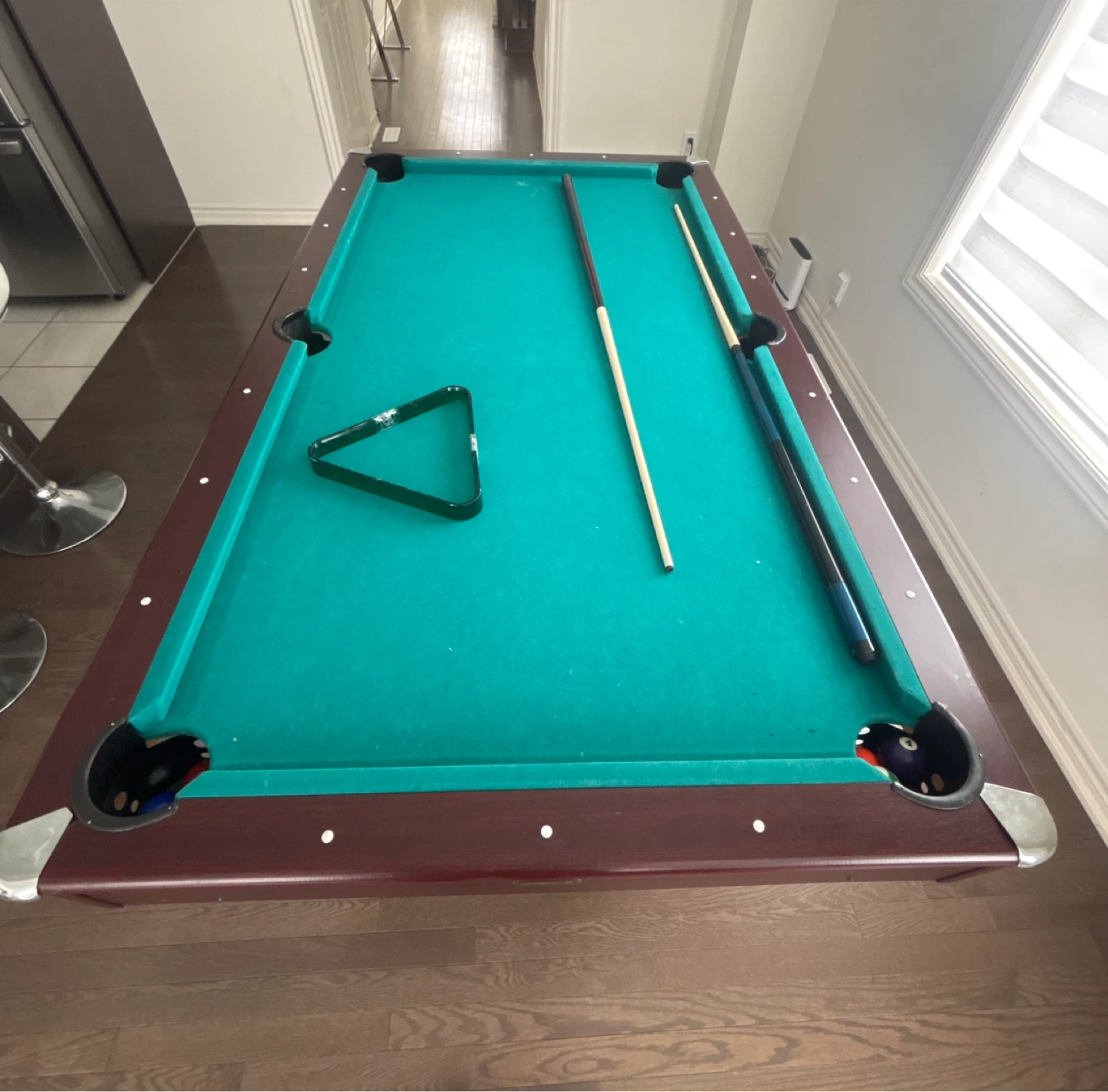 Used Pool Table with Cues & Triangle - photo 2
