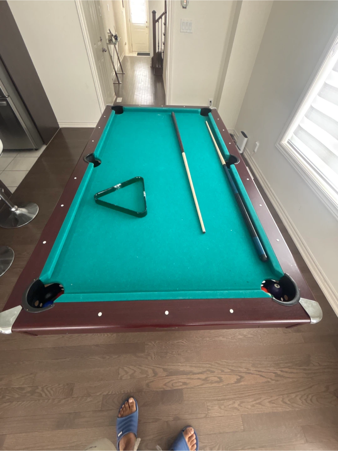Used Pool Table with Cues & Triangle - photo 4