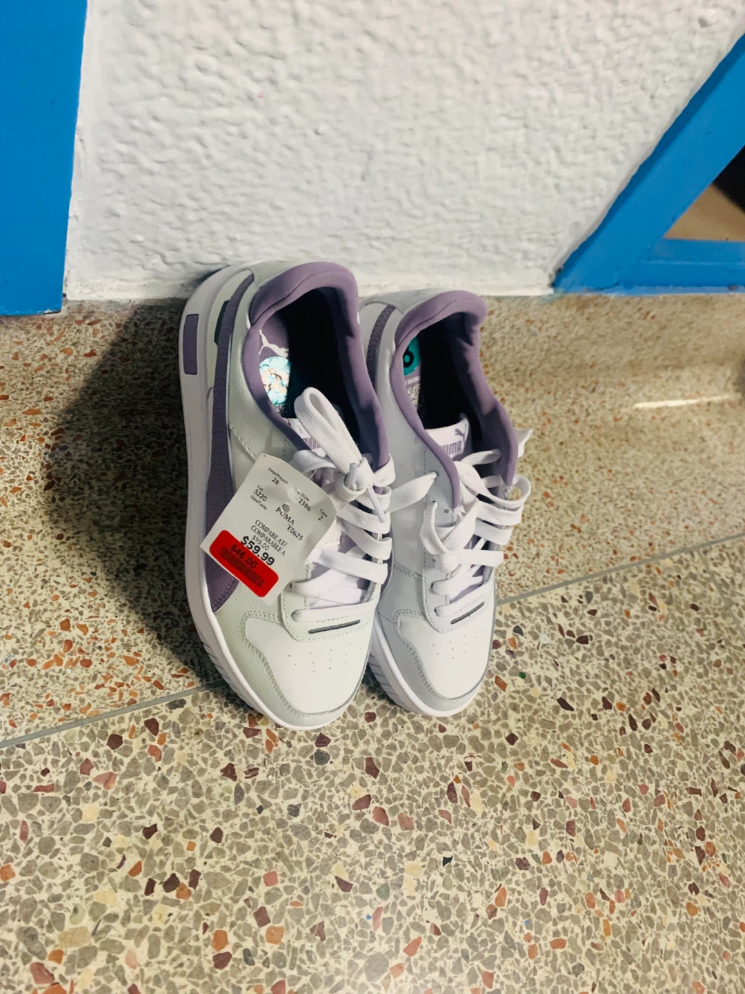 Puma Caven 2.0 White/Purple Sneakers - Size 8 - photo 4