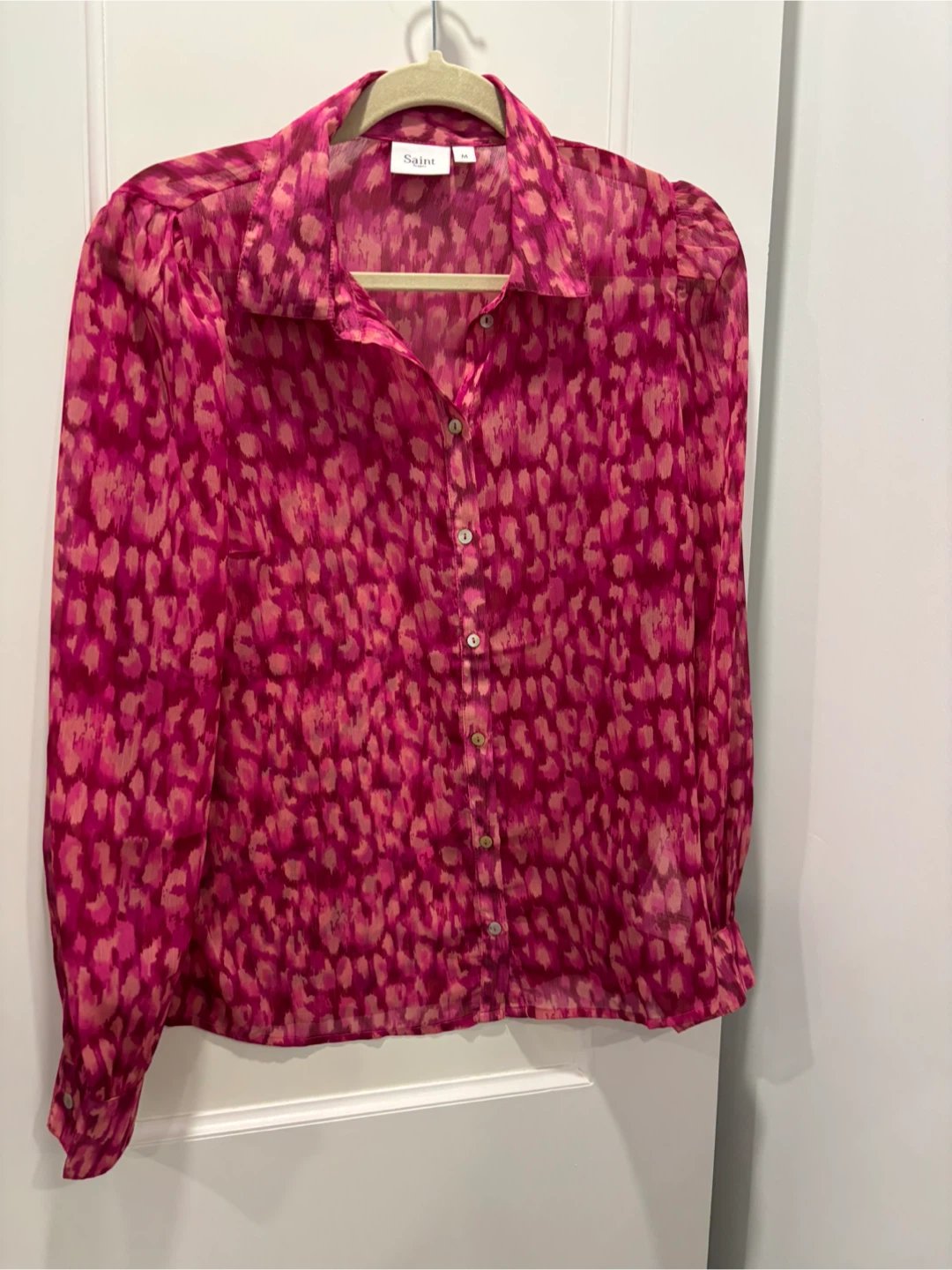 Saint M Button-Up Blouse - Pink