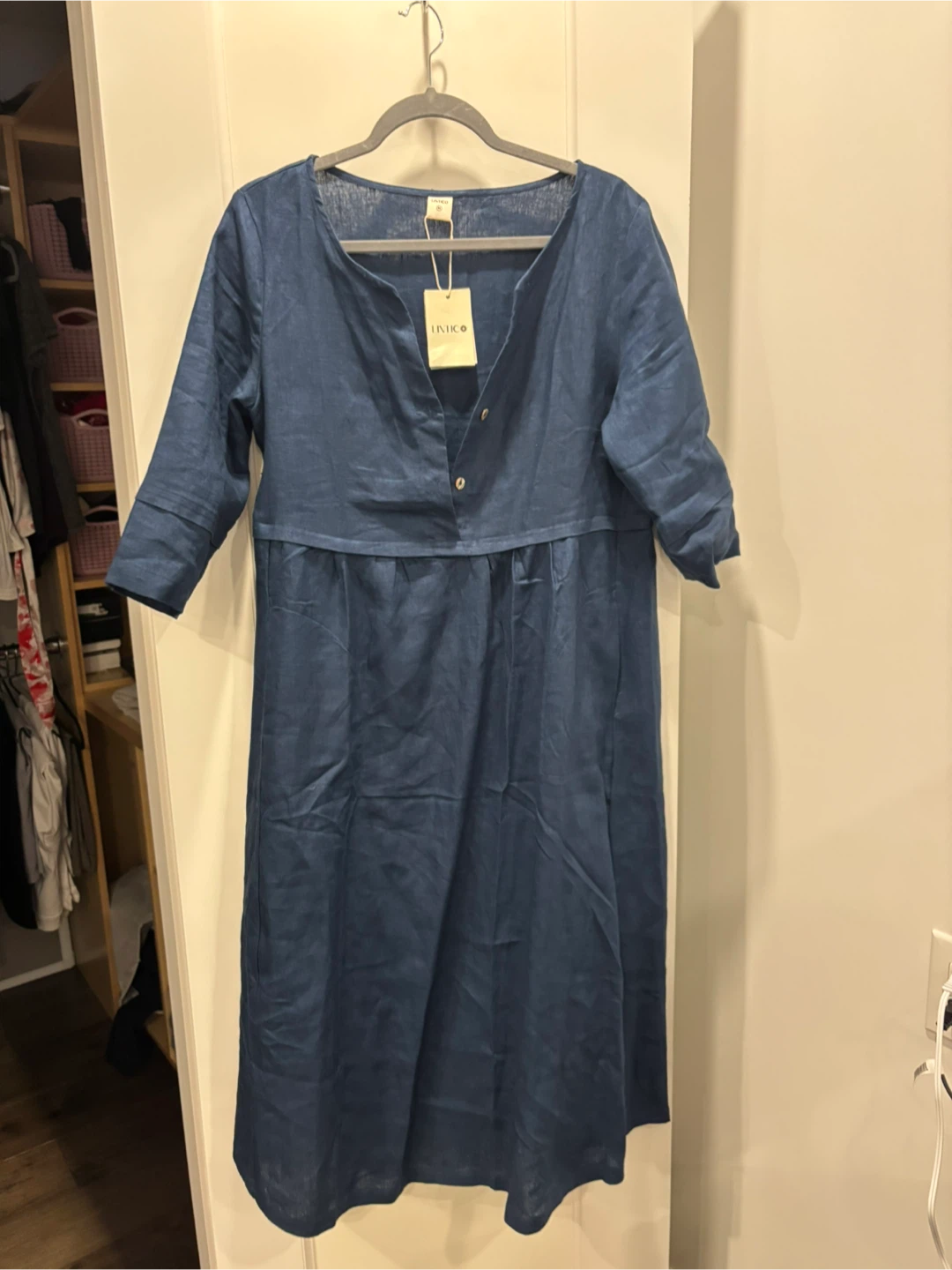 Limit o Blue Linen Dress