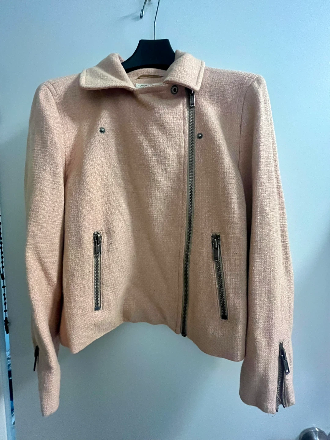 Tommy Hilfiger Pink Moto Jacket - Fits M-L but is XL - photo 2