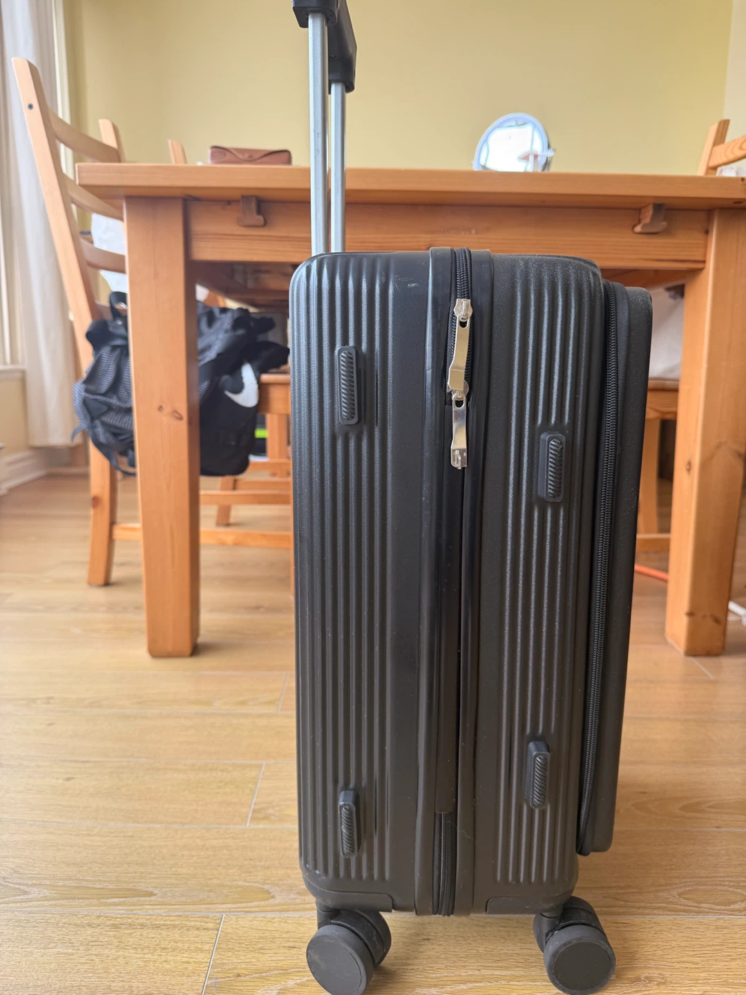 20-inch luggage suitcase with front open & cup holder - photo 3