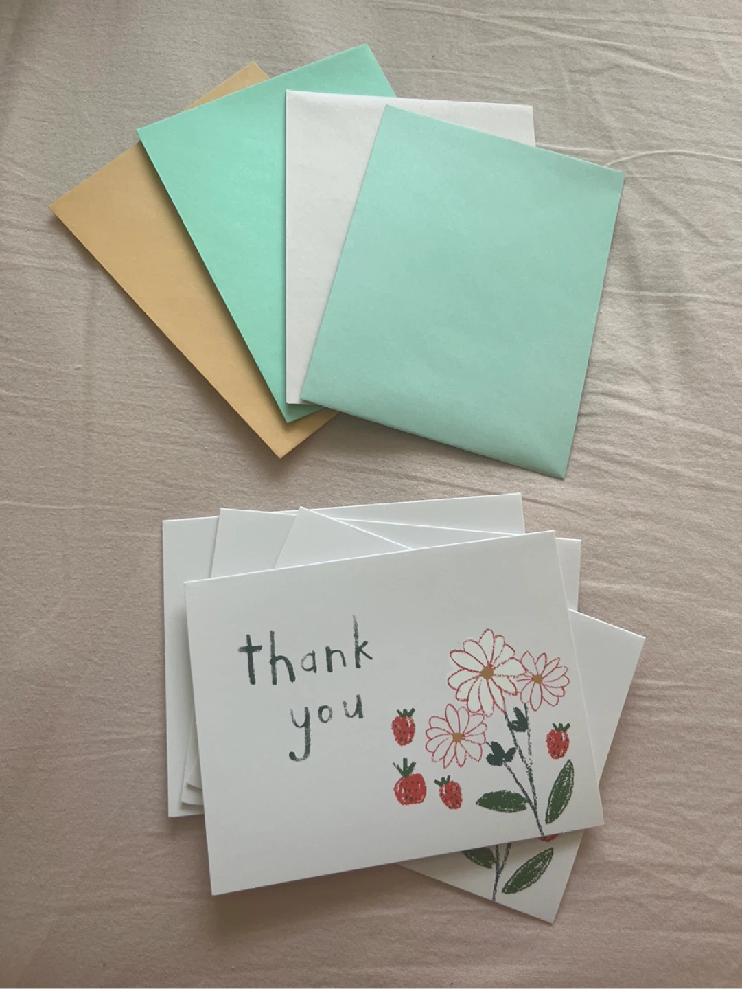 Thank You floral Cards + Envelopes