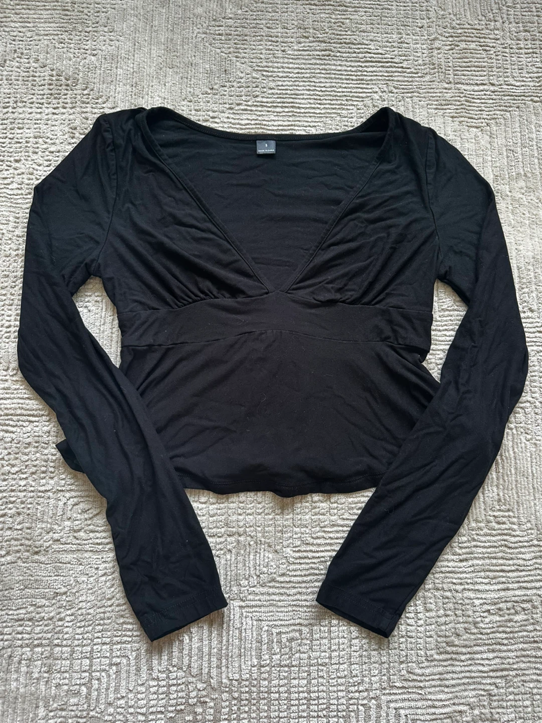 Black Long Sleeve Top - Size S