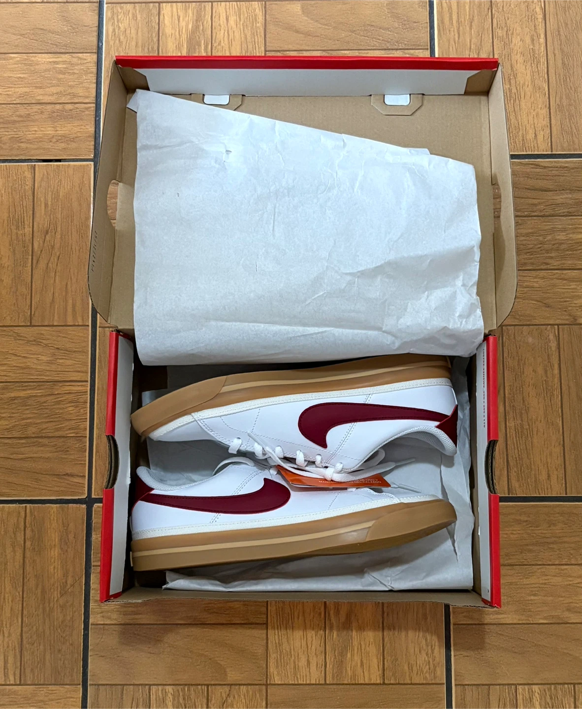 New Nike Court Legacy White/Red Gum Sneakers - photo 5