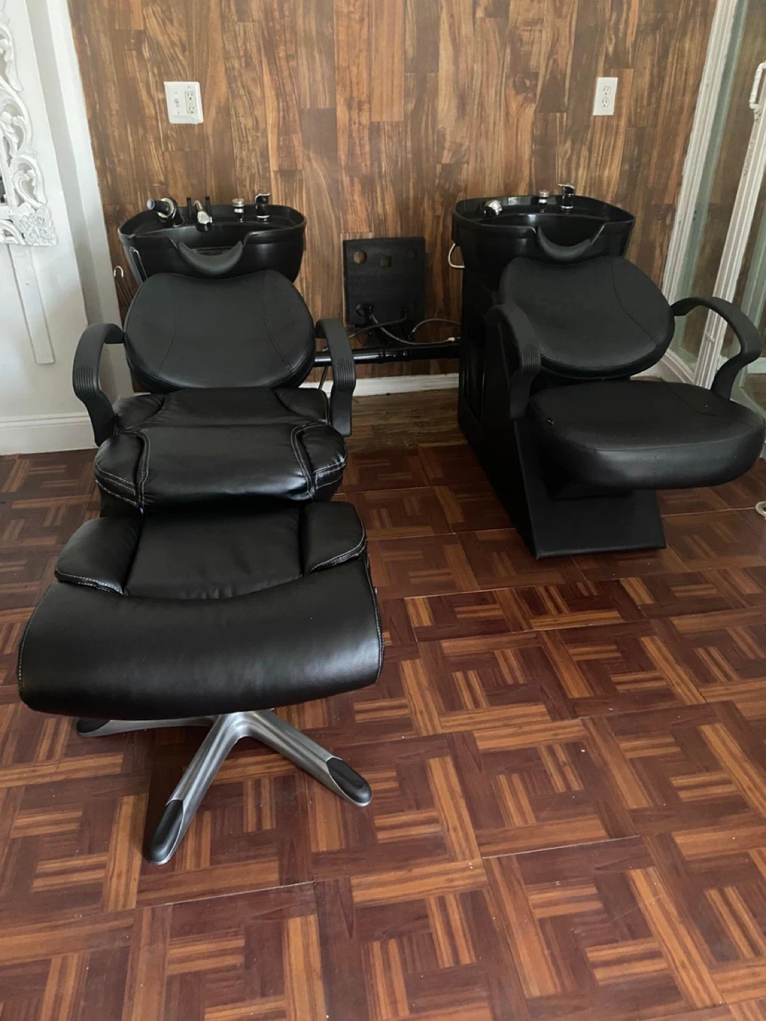 Salon Shampoo Bowl Chair - Black - photo 3