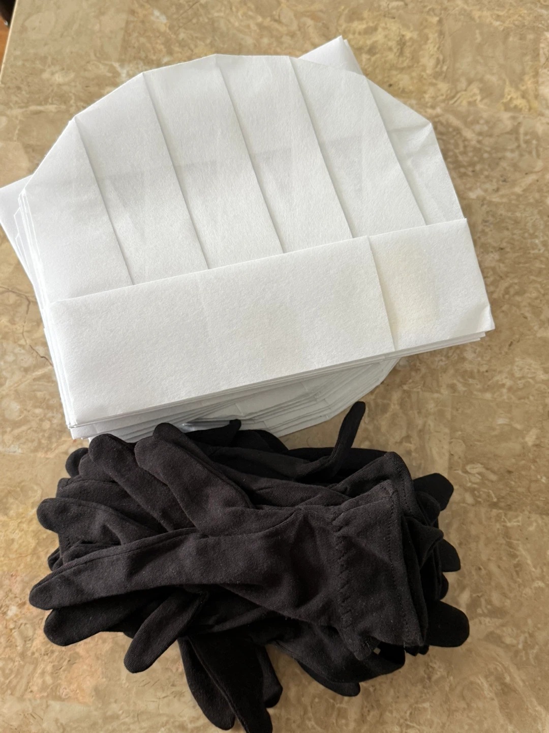 Chef Hats and Black Gloves
