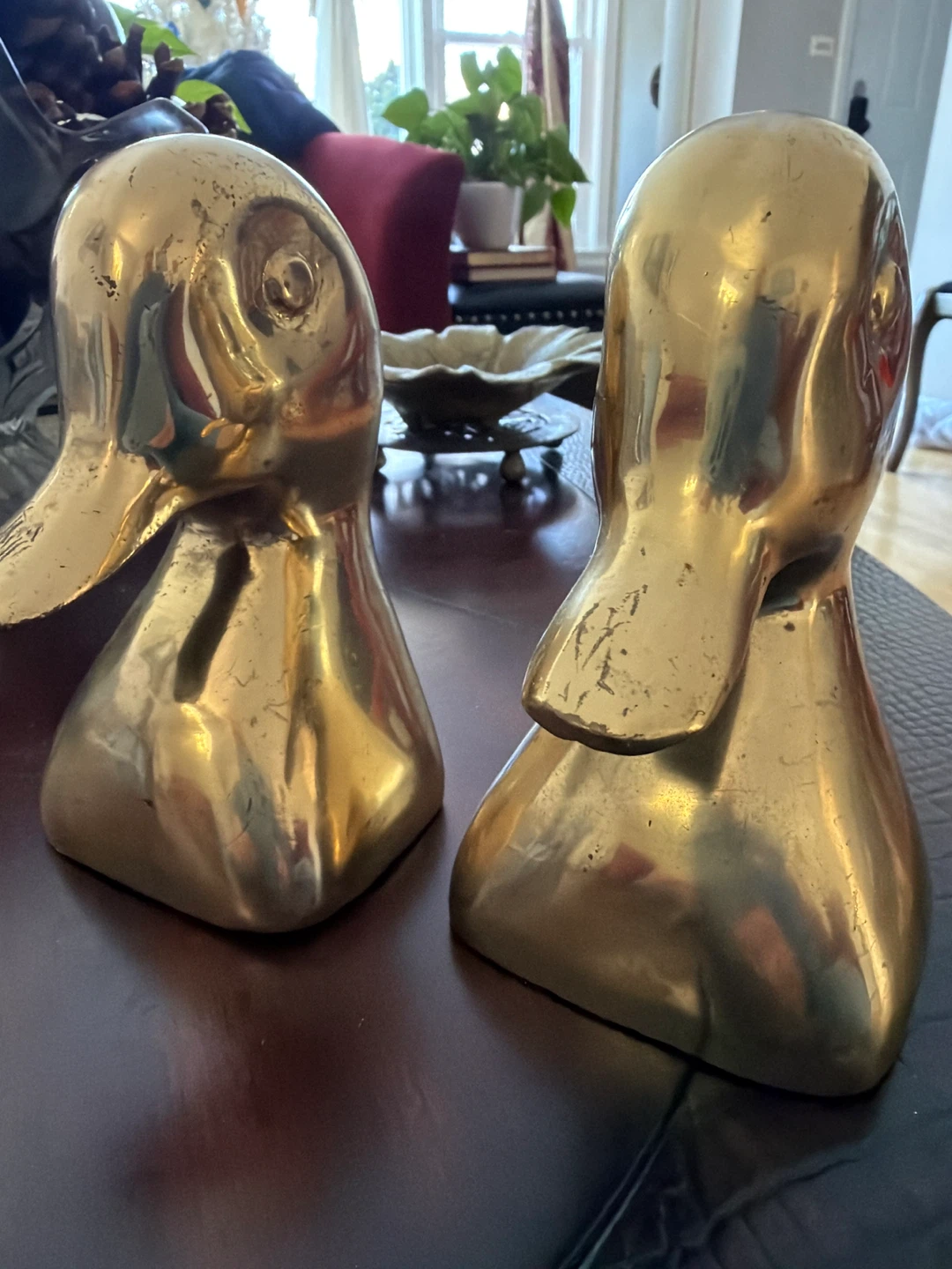 Brass Duck Head Bookends - Pair - photo 3