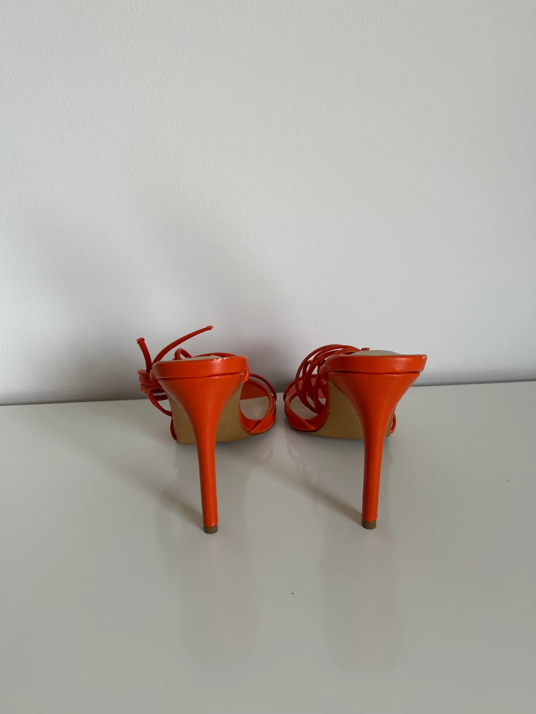 Forever 21 Orange Lace-Up Heels - photo 4