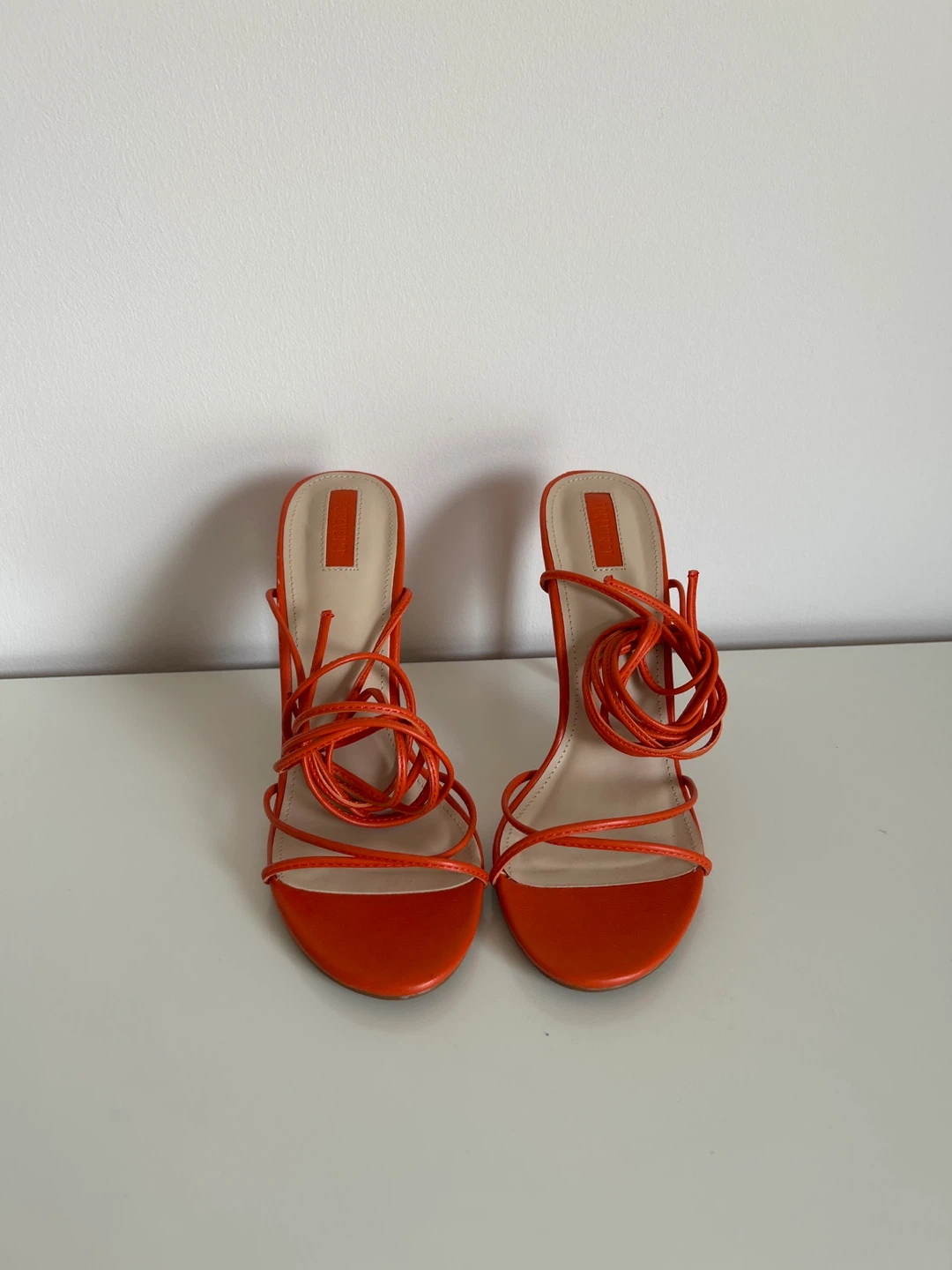 Forever 21 Orange Lace-Up Heels - photo 2