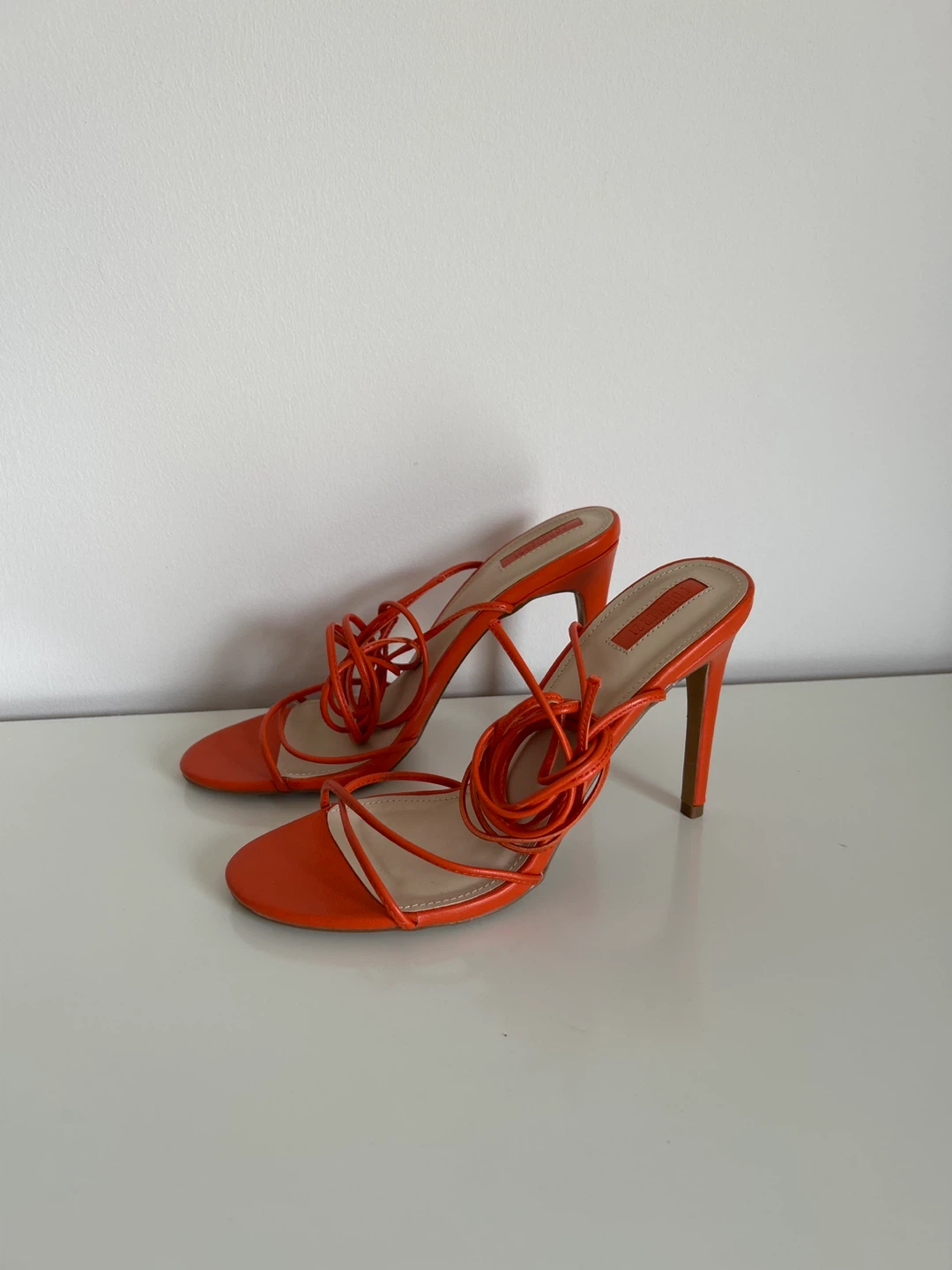Forever 21 Orange Lace-Up Heels - photo 3
