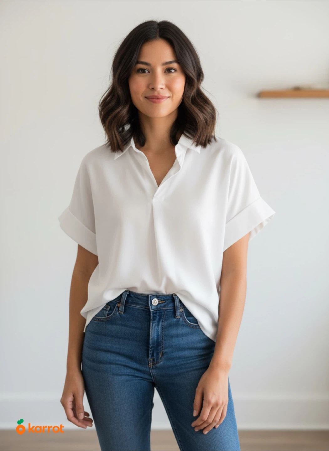 AI White Blouse - Size M