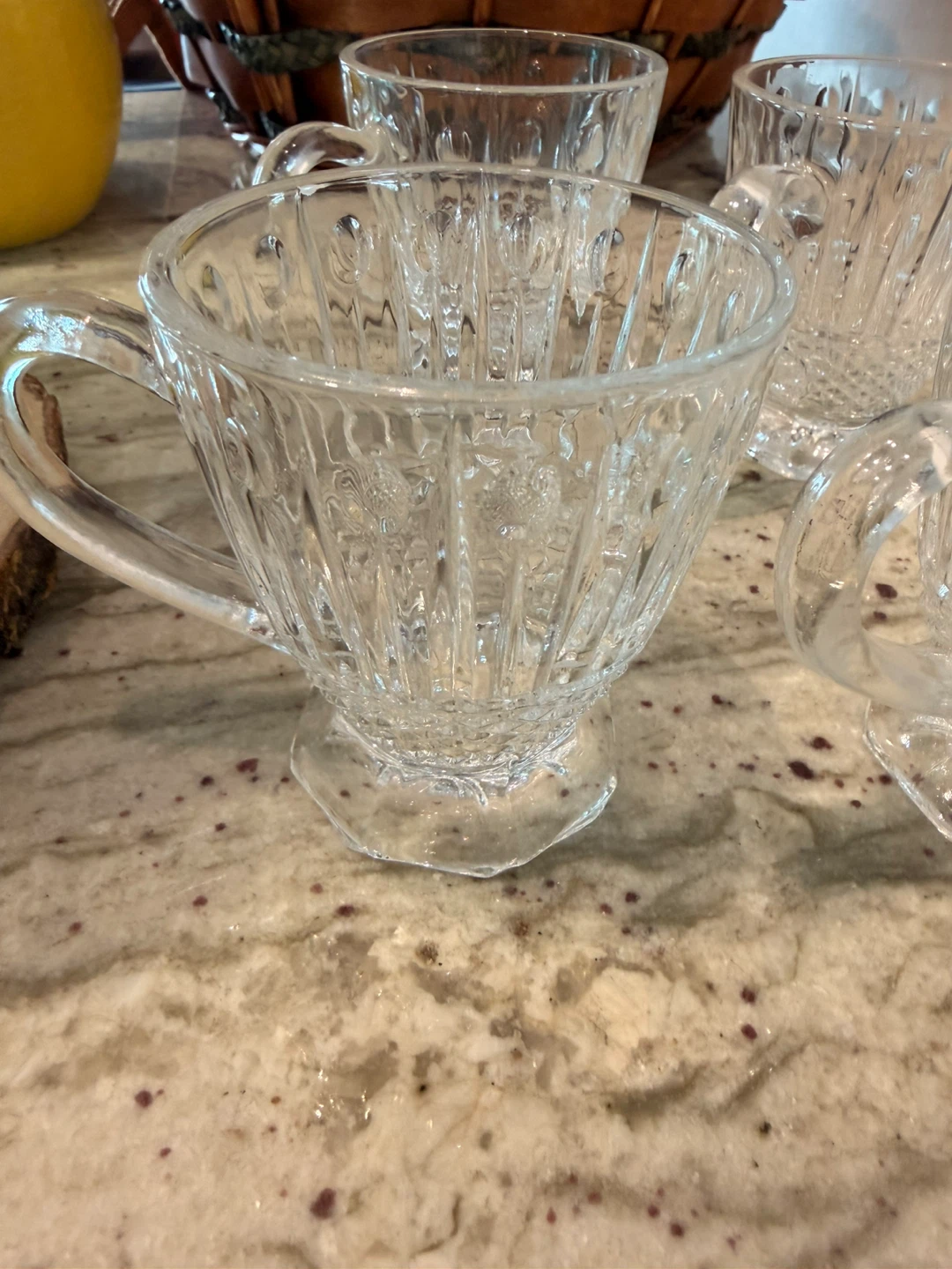 Set of 10 Clear Glass Tea Cups🏆
