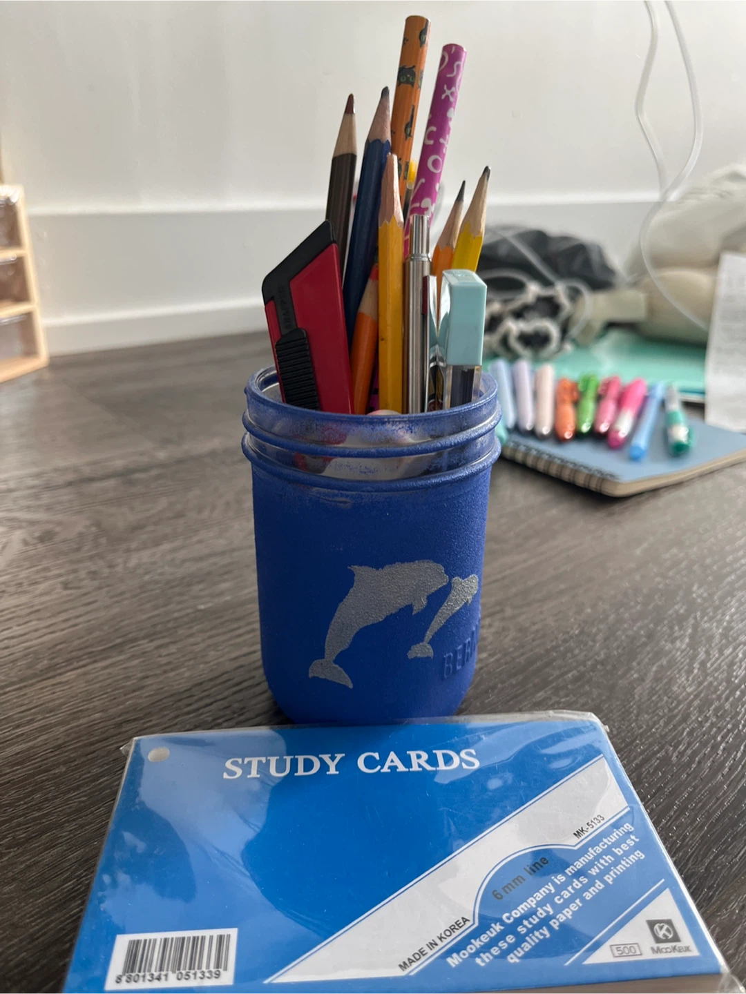 Study Cards and Pencils