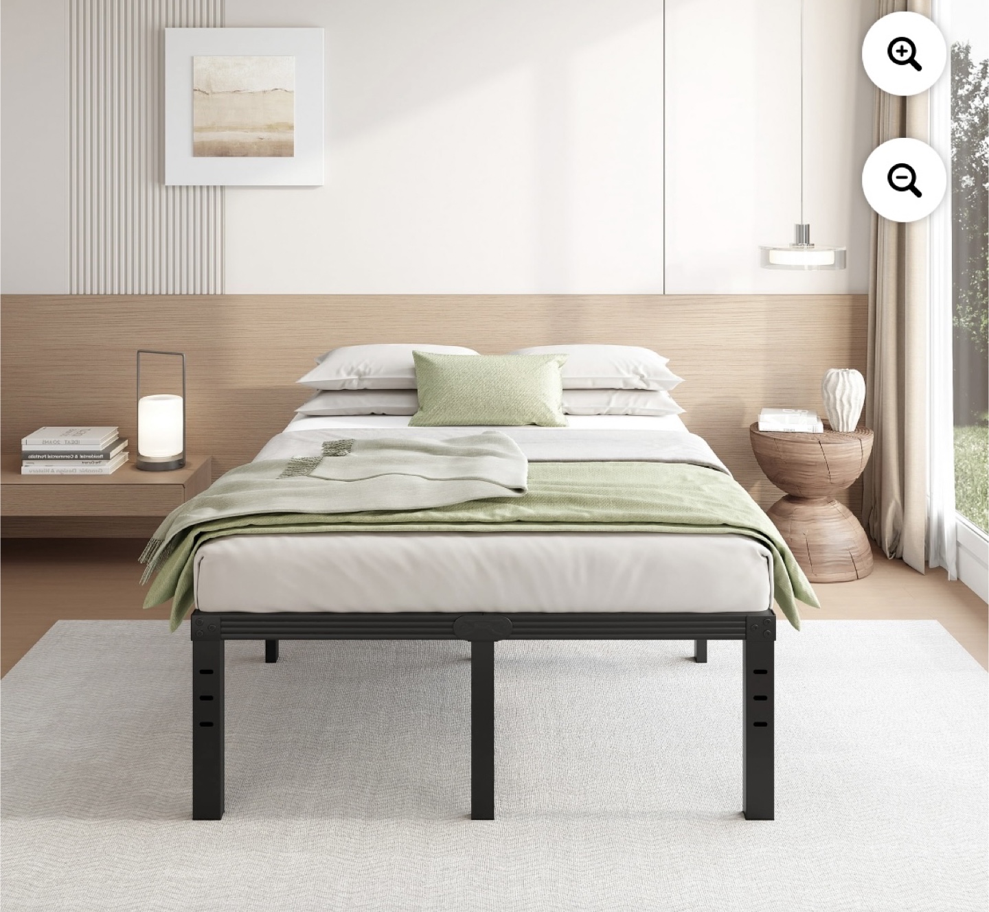 Metal Bed Frame Full - Black - photo 2