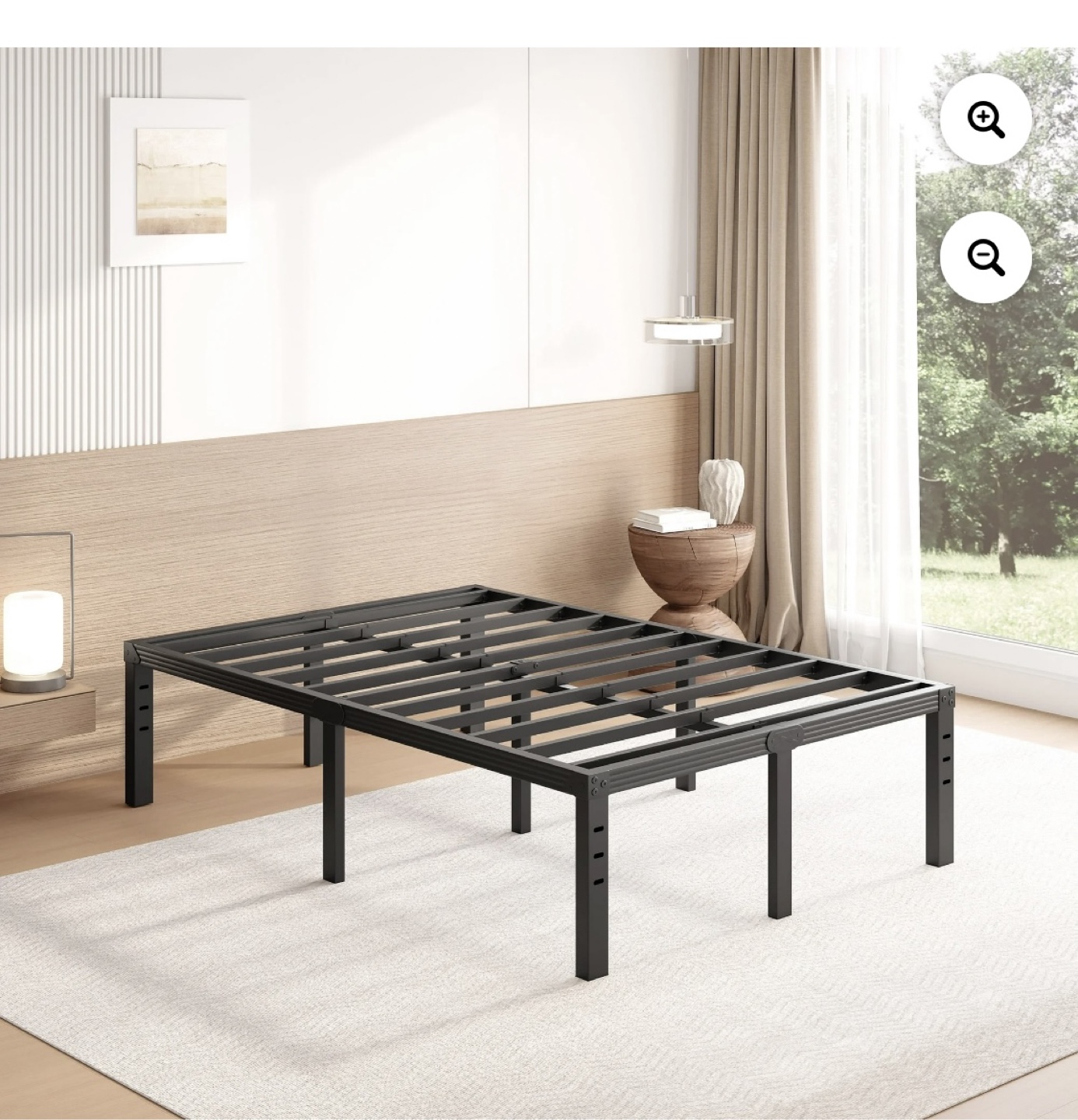 Metal Bed Frame Full - Black