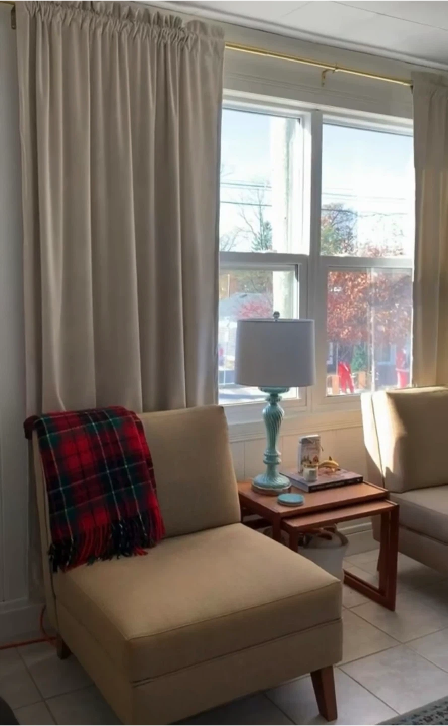 Lazzzy Beige Room Darkening Curtains - 52x84 inch - photo 3