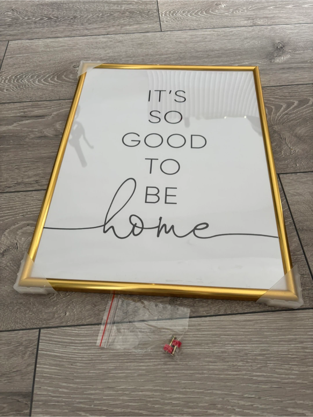 Gold Picture Frame - 'It's So Good To Be Home'