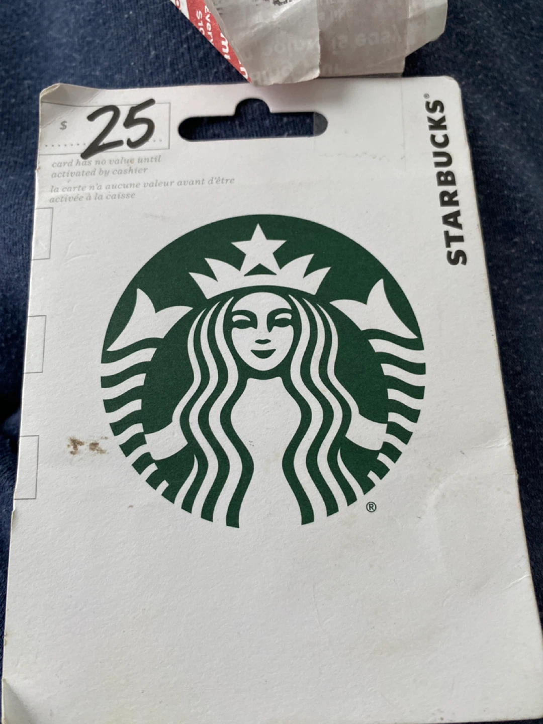 Starbucks $25 Gift Card for 20$