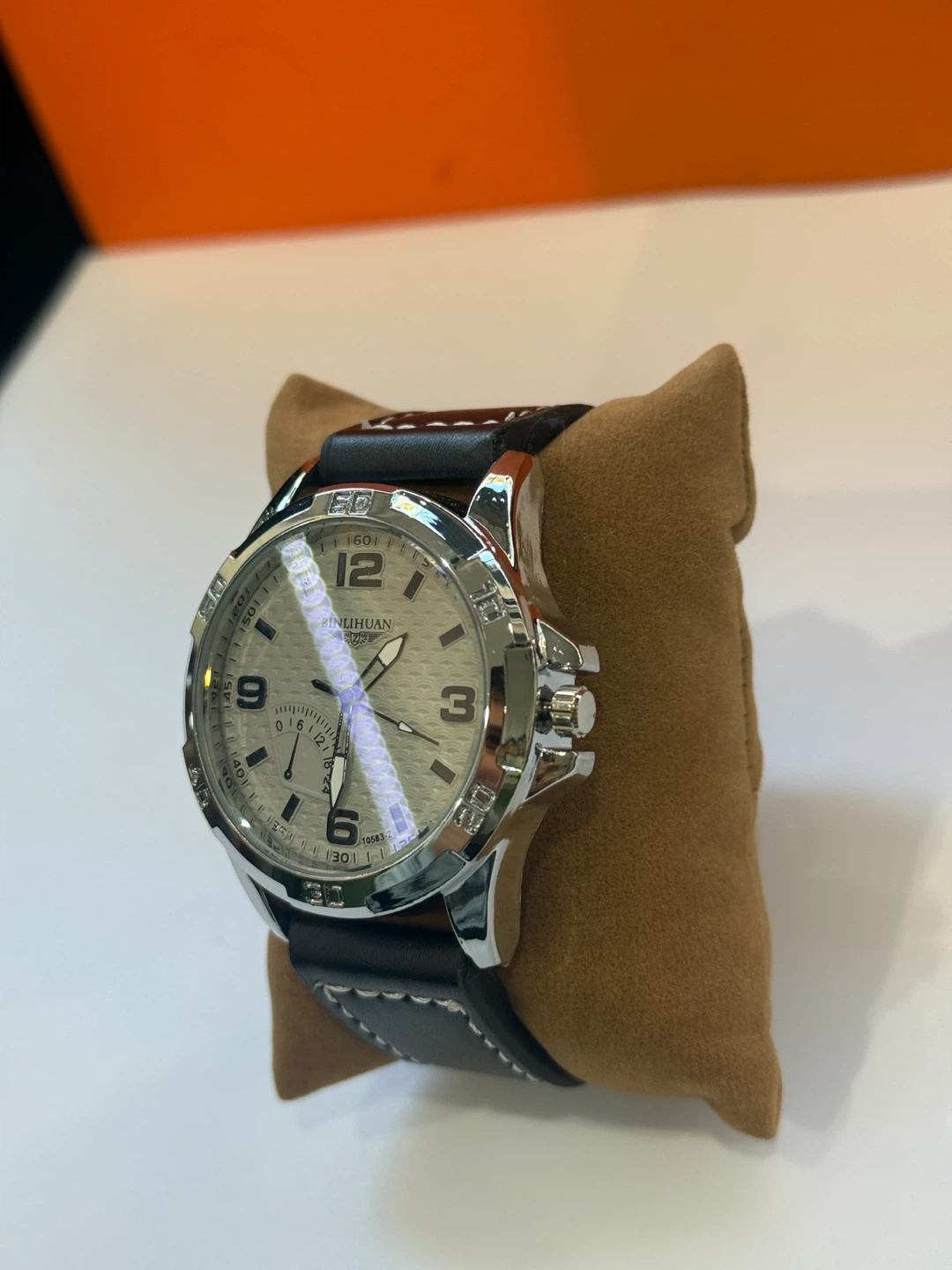 Binlihuan Men's Watch - Black Leather Band - photo 3